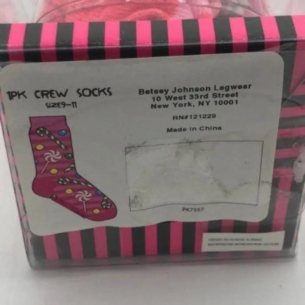 Betsey Johnson Holiday Seasonal Ornament Crew Socks